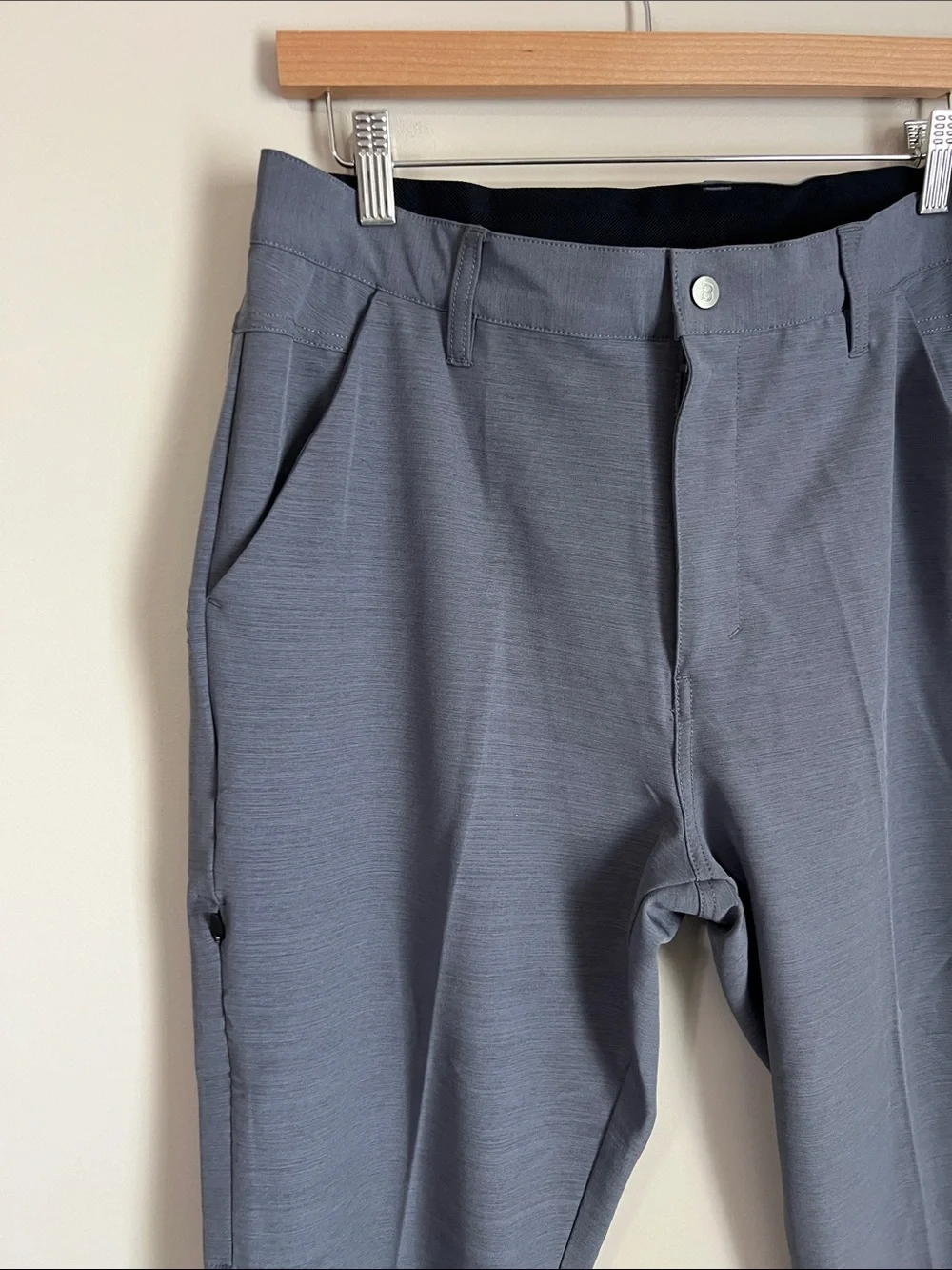 BYLT Pants Mens 34x31 Gray Kinetic 2.0 Slim Stretch Chino Casual Golf Travel - Picture 2 of 10